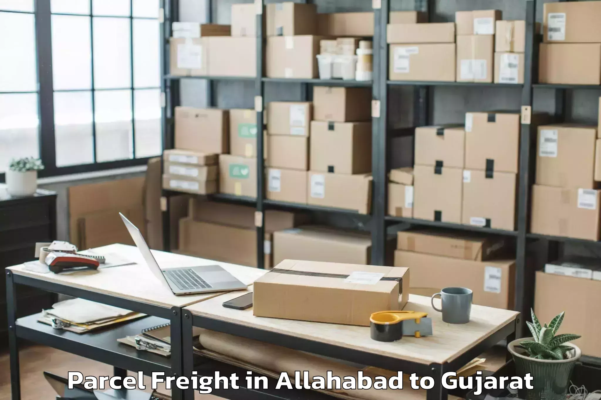 Quality Allahabad to Hemchandracharya North Gujarat Parcel Freight